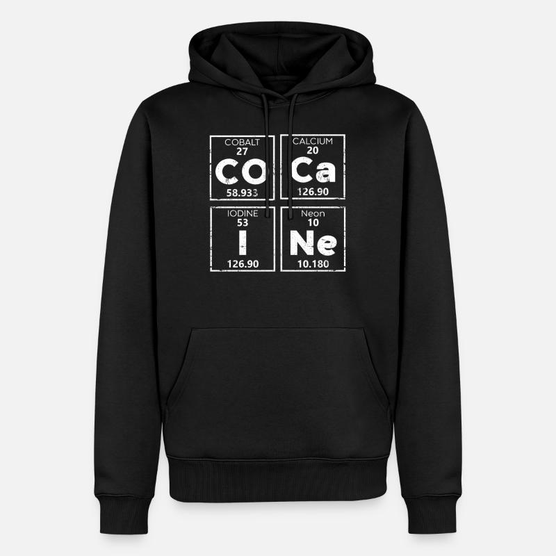 Elemente Kokain - Männer Premium Bio Hoodie - Schwarz