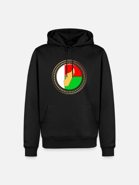 Drapeau de Madagascar - Sweat à capuche Premium bio Homme - noir