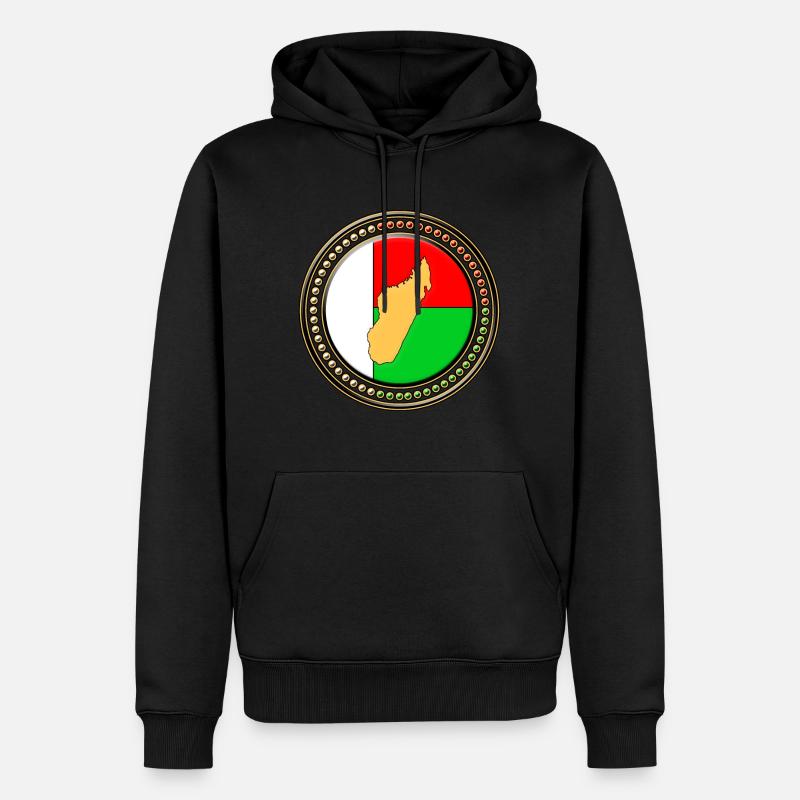Drapeau de Madagascar - Sweat à capuche Premium bio Homme - noir