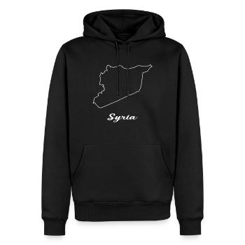 Chile Flagge Landkarte - Männer Premium Bio Hoodie - Schwarz - Vorne - Nico (187cm)