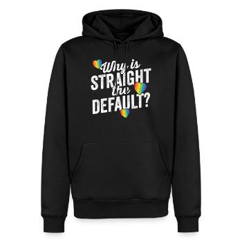 Warum ist gerade das Standard-Shirt LGBT Pride Ally? - Männer Premium Bio Hoodie - Schwarz - Vorne - Nico (187cm)