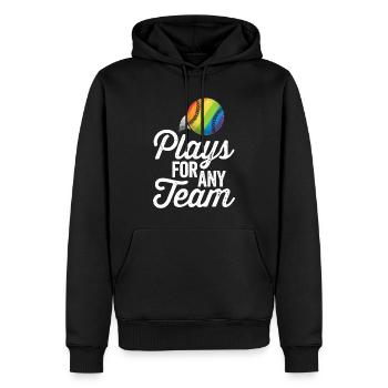 Spiele für jedes Team LGBT Baseball T-Shirt Gay Pride - Männer Premium Bio Hoodie - Schwarz - Vorne - Nico (187cm)