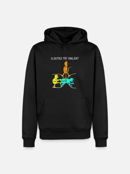 L'électricité clarifie simplement - Sweat à capuche Premium bio Homme - noir