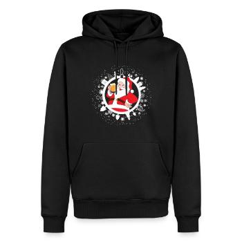 Weihnachtsmann Weihnachten - Männer Premium Bio Hoodie - Schwarz - Vorne - Nico (187cm)