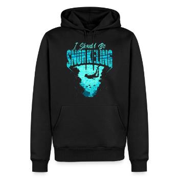 Snorkeling diving fins divers - Men’s Premium Organic Hoodie - black - Front - Nico (187cm)