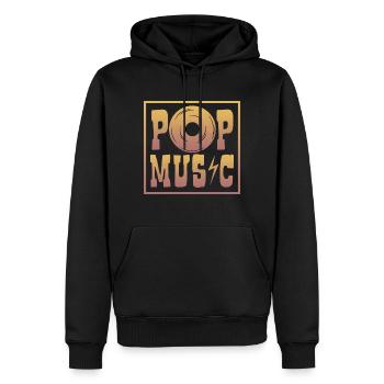 Musique pop femme, kpop, vietnam, anime, musique, gosse - Sweat à capuche Premium bio Homme - noir - Devant - Nico (187cm)