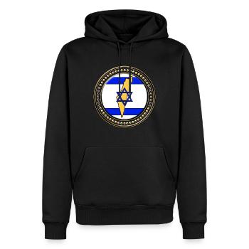 Israel Flagge Landkarte - Männer Premium Bio Hoodie - Schwarz - Vorne - Nico (187cm)