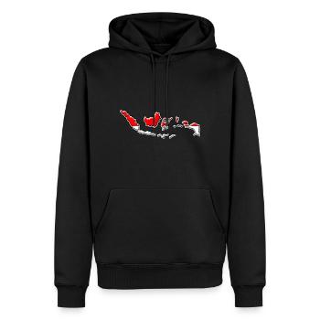 Indonesien Flagge Landkarte - Männer Premium Bio Hoodie - Schwarz - Vorne - Nico (187cm)