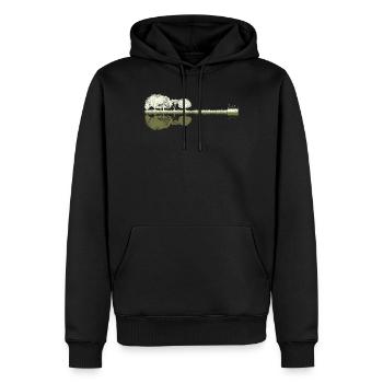 Tee shirt Nature Design Tee shirt - Sweat à capuche Premium bio Homme - noir - Devant - Nico (187cm)