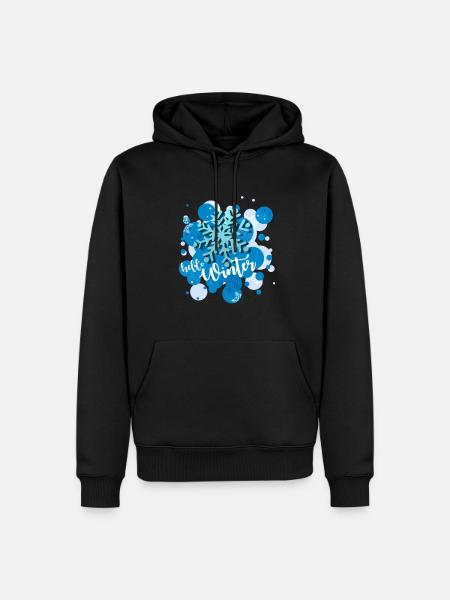 Hello winter - Men’s Premium Organic Hoodie - black