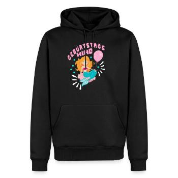 Süsse Meerjungfrau Mit Ballon Geburtstag Mädchen - Männer Premium Bio Hoodie - Schwarz - Vorne - Nico (187cm)
