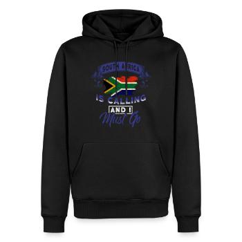 Afrique du Sud - Sweat à capuche Premium bio Homme - noir - Devant - Nico (187cm)
