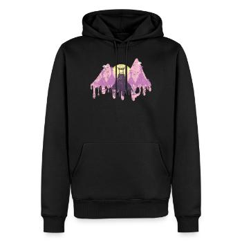 Chine paysage asiatique vintage voyager - Sweat à capuche Premium bio Homme - noir - Devant - Nico (187cm)