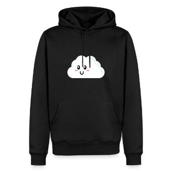Cadeau de nuages - Sweat à capuche Premium bio Homme - noir - Devant - Nico (187cm)