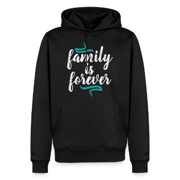 Familie Family Team zusammenhalt - Männer Premium Bio Hoodie - Schwarz - Vorne - Nico (187cm)