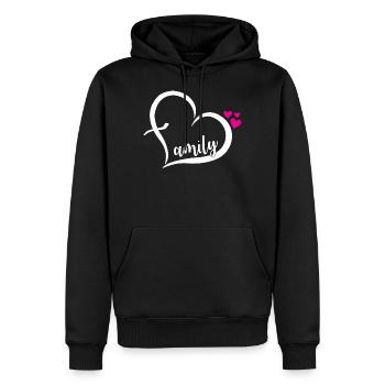 Familie Liebe zusammenhalt Geschenk - Männer Premium Bio Hoodie - Schwarz - Vorne - Nico (187cm)