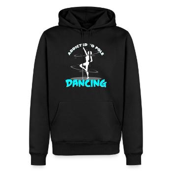 Pole Dance - Sweat à capuche Premium bio Homme - noir - Devant - Nico (187cm)