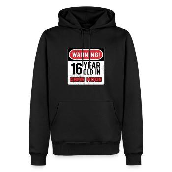 Cadeau pour les joueurs adolescents de 16 ans ou 16e anniversaire - Sweat à capuche Premium bio Homme - noir - Devant - Nico (187cm)