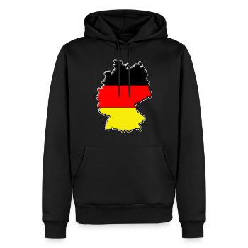 Drapeau de l'Allemagne - Sweat à capuche Premium bio Homme - noir - Devant - Nico (187cm)