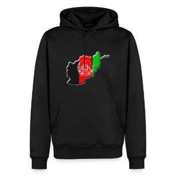 Afghanistan Flagge Landkarte - Männer Premium Bio Hoodie - Schwarz - Vorne - Nico (187cm)