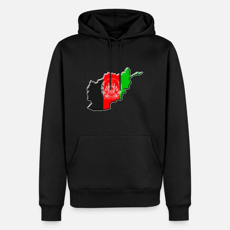 Drapeau afghanistan - Sweat à capuche Premium bio Homme - noir