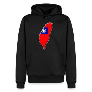 Taiwan Flagge Landkarte - Männer Premium Bio Hoodie - Schwarz - Vorne - Nico (187cm)