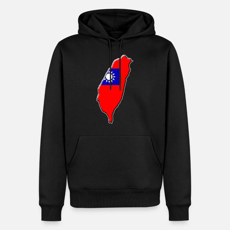 Drapeau de Taiwan - Sweat à capuche Premium bio Homme - noir