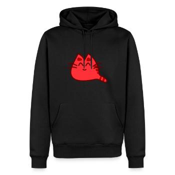 Katze - Männer Premium Bio Hoodie - Schwarz - Vorne - Nico (187cm)