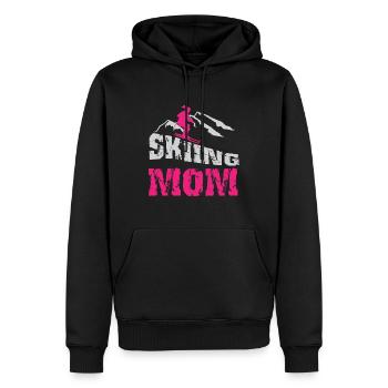 Skiing Mom Mama Ski Skifahren Skier Winter - Männer Premium Bio Hoodie - Schwarz - Vorne - Nico (187cm)