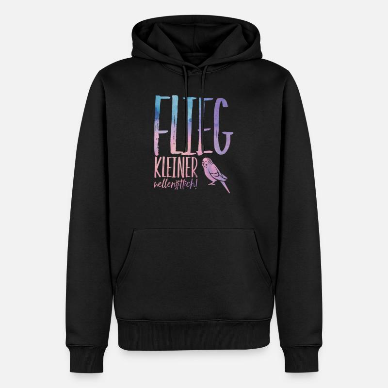 Mouche petite perruche - Sweat à capuche Premium bio Homme - noir