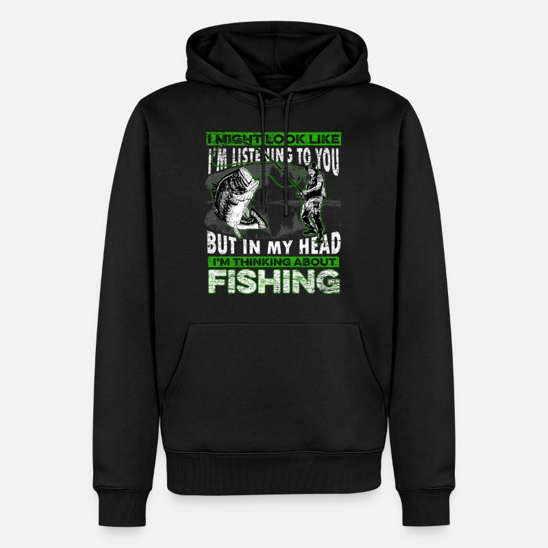 Pêcheur pêcheur pêcheur - Sweat à capuche Premium bio Homme - noir
