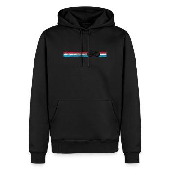 Radfahrer Flagge Luxemburg Herzogtum LU Bike Racing Schwarz - Männer Premium Bio Hoodie - Schwarz - Vorne - Nico (187cm)