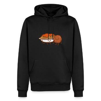 Spaghettis - Sweat à capuche Premium bio Homme - noir - Devant - Nico (187cm)