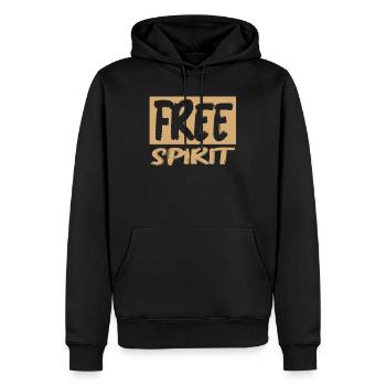 Free Spirit - Sweat à capuche Premium bio Homme - noir - Devant - Nico (187cm)