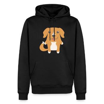 Grande idée cadeau - Sweat à capuche Premium bio Homme - noir - Devant - Nico (187cm)