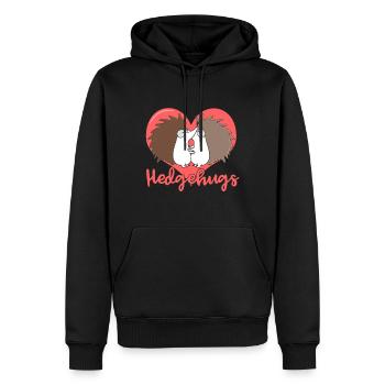 Hedgehugs - Männer Premium Bio Hoodie - Schwarz - Vorne - Nico (187cm)