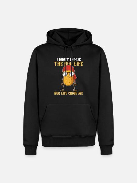 Nug Life Funny Food Cool Chicken Nugget Gift - Ekologisk premiumluvtröja herr - svart