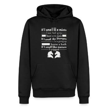 Ich fütterte mein Pferd lustiges Geschenk für Pferdeliebhaber - Männer Premium Bio Hoodie - Schwarz - Vorne - Nico (187cm)