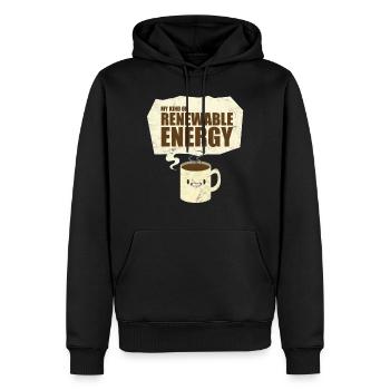 Geschenk Morgenmuffel Kaffee Frühstück Spruch - Männer Premium Bio Hoodie - Schwarz - Vorne - Nico (187cm)