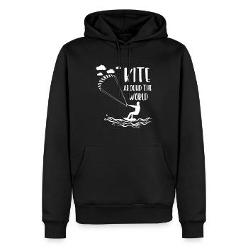 Kite Kite Surfen Kiten around World Wassersport - Männer Premium Bio Hoodie - Schwarz - Vorne - Nico (187cm)