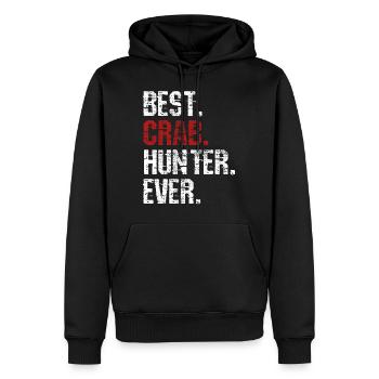 Krabben Jaeger - Männer Premium Bio Hoodie - Schwarz - Vorne - Nico (187cm)