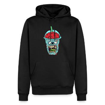 Essen Food Pizza Fastfood Brainfood Zombie Hirn - Männer Premium Bio Hoodie - Schwarz - Vorne - Nico (187cm)