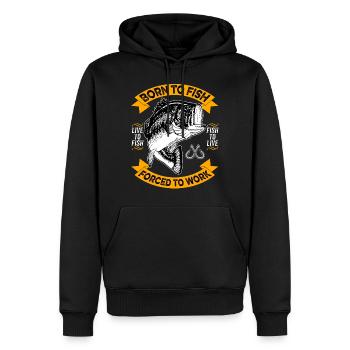 Pêche pêche - Sweat à capuche Premium bio Homme - noir - Devant - Nico (187cm)