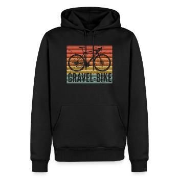 Gravel Bike Cross Country Offroad XC - Männer Premium Bio Hoodie - Schwarz - Vorne - Nico (187cm)