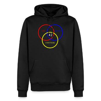 42 Sci Fi Ist Die Antwort - Männer Premium Bio Hoodie - Schwarz - Vorne - Nico (187cm)