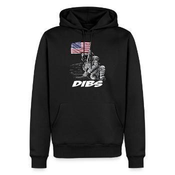 Dibs-Flagge auf Mond-Astronauten Space T-Shirt - Männer Premium Bio Hoodie - Schwarz - Vorne - Nico (187cm)