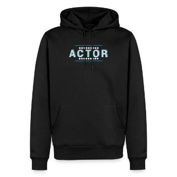 Schauspieler Schauspielerin Drama Bühne Beruf - Männer Premium Bio Hoodie - Schwarz - Vorne - Nico (187cm)
