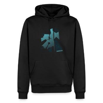 Parkour - Sweat à capuche Premium bio Homme - noir - Devant - Nico (187cm)