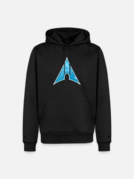 Arch Logo Computer Genius Gift Linux Love Symbol - Sweat à capuche Premium bio Homme - noir