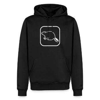Biber - Sweat à capuche Premium bio Homme - noir - Devant - Nico (187cm)